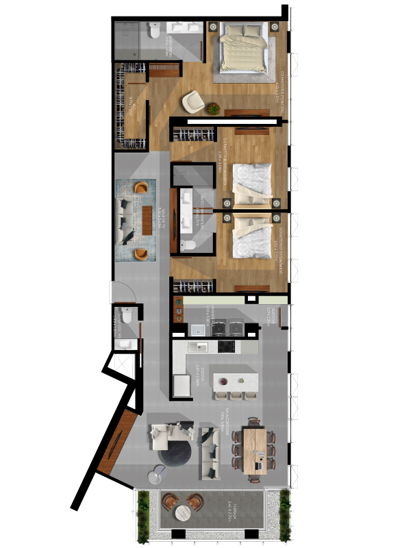 176m2 - 3 habitaciones, 3.5 baños, 2 parqueos + Bodega