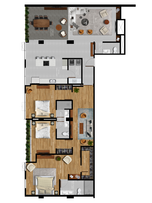 193m2 - 3 habitaciones, 3.5 baños, 2 parqueos + Bodega